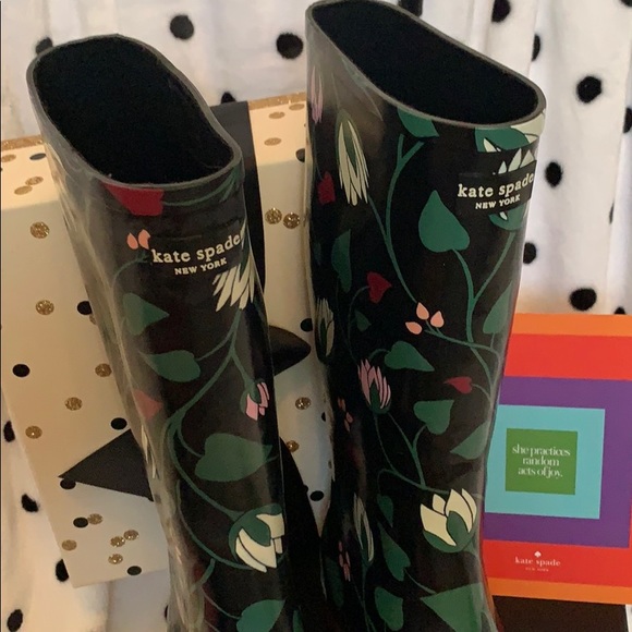 NEW! Kate Spade New York Renata Tall Rain Boots - Picture 2 of 10